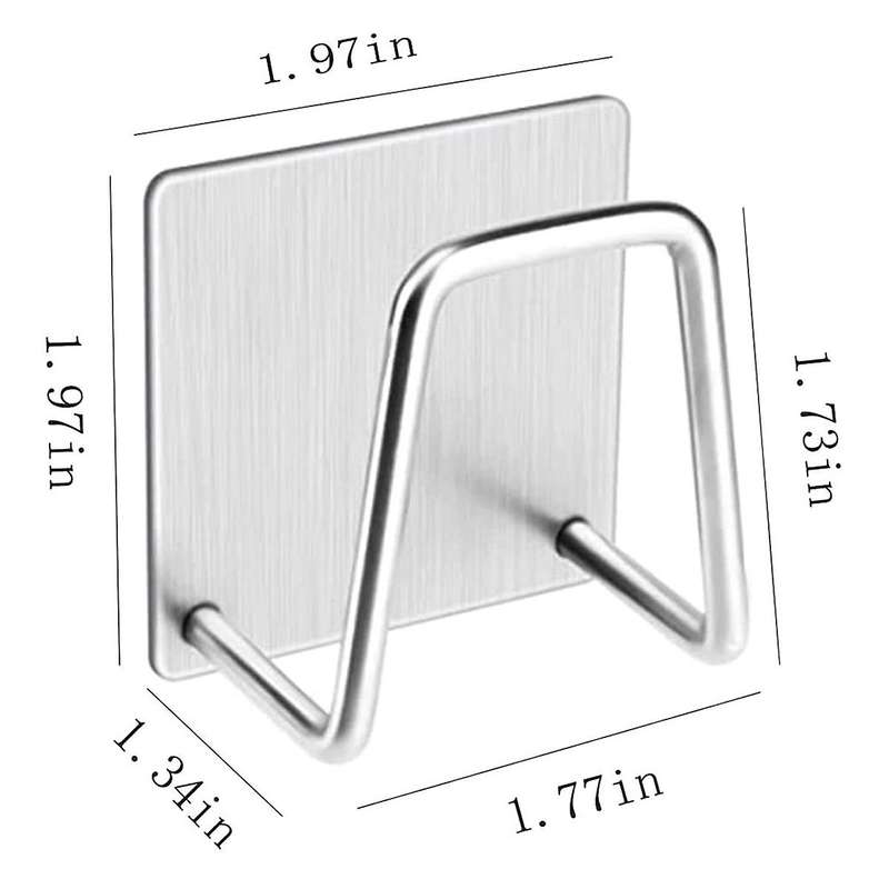8 Non-Perforated Sponge Racks Stainless Steel Sponge Drain Racks Steel Ball Rag Storage Rack Sink Ra