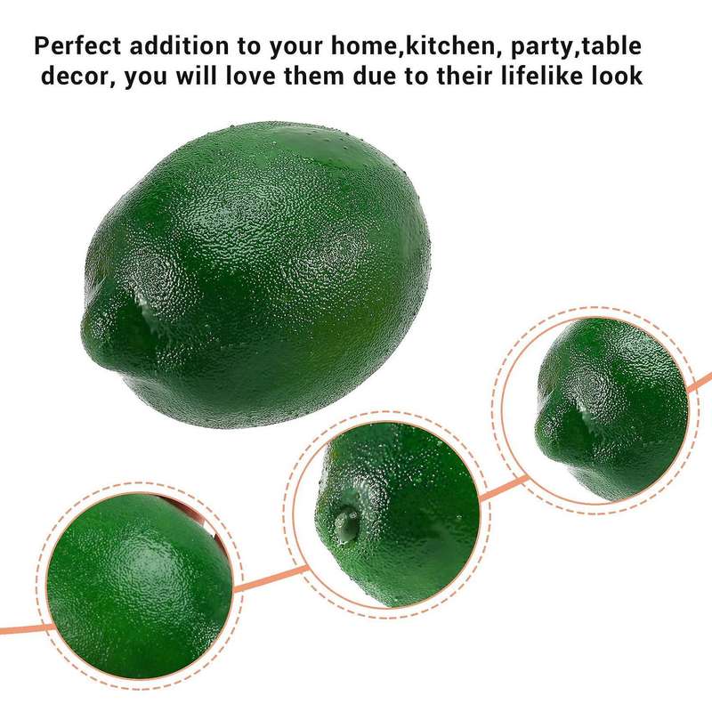 8 Pack Artificial Fake Lemons Fruit for Vase Filler Home Kitchen Party Decoration, Yellow and Green