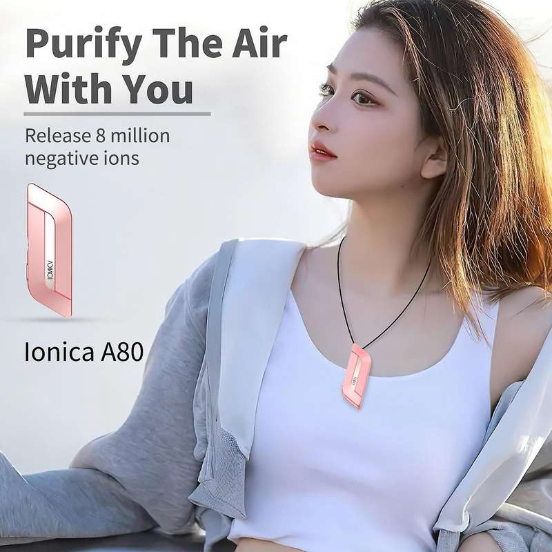 8 Million Negative Ion Hanging Neck Air Purifier Personal Wearable Mini Portable Car Necklace Air Pu