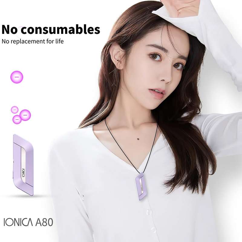 8 Million Negative Ion Hanging Neck Air Purifier Personal Wearable Mini Portable Car Necklace Air Pu