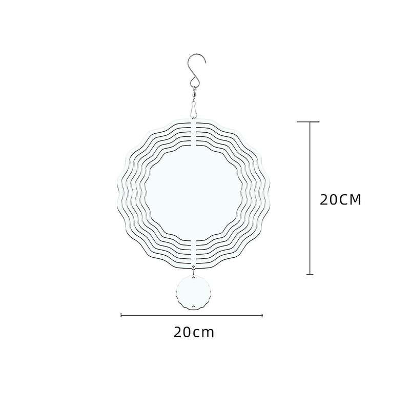 8 Pack 8 Inch Sublimation Wind Spinner Blanks,3d Double Sided Sublimation Wind Powered Kinetic Sculp