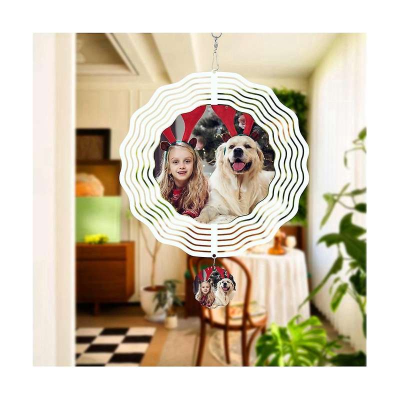 8 Pack 8 Inch Sublimation Wind Spinner Blanks,3d Double Sided Sublimation Wind Powered Kinetic Sculp