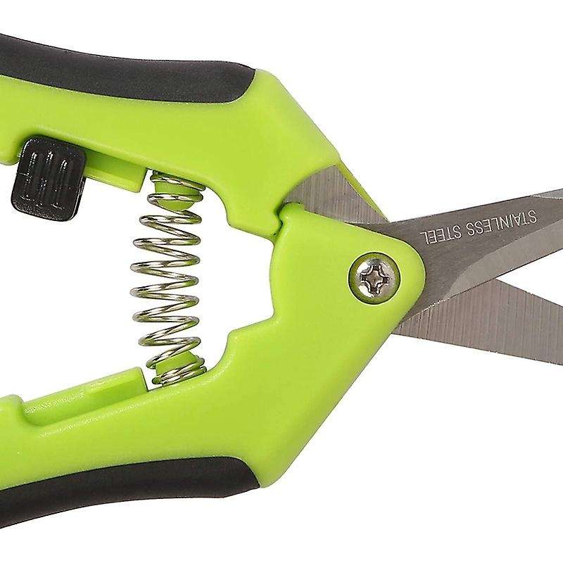 8 Pack 6.5 Inch Bud Trimming Scissors, Professional Stainless Steel Gardening Hand Pruners Micro-Tip