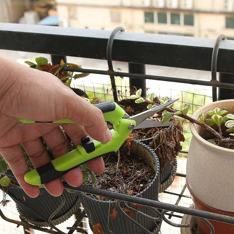 8 Pack 6.5 Inch Bud Trimming Scissors, Professional Stainless Steel Gardening Hand Pruners Micro-Tip