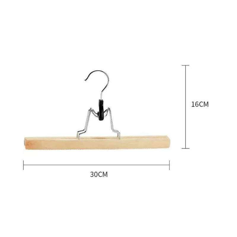 8 Pack Home Pants Rack, Wooden Stretcher, Clamping Hanger, Non-, with Swivel Hook, Bedroom Clothes