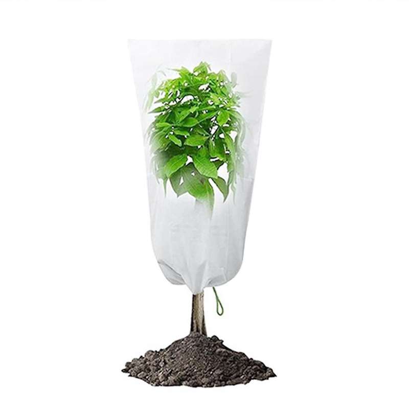 8 Pack Fruit Protection Bags with Drawstring, Garden Netting Plant Covers, 3.3 Ft X 2.6 Ft for Veget