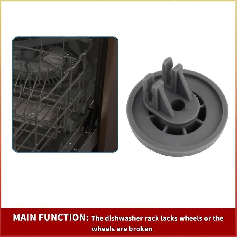 8 Pack DD66-00023A Dishwasher Rack Roller Replacement for Dishwasher Lower Dishrack Wheels Replaces