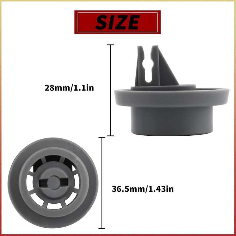 8 Pack DD66-00023A Dishwasher Rack Roller Replacement for Dishwasher Lower Dishrack Wheels Replaces