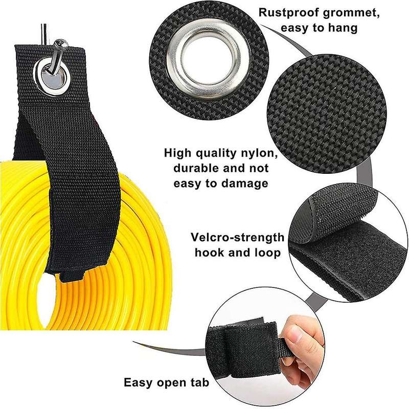 8 Pack Extension Cord Holder Organizer,Heavy Duty Hook and Loop Storage Straps, for Cables, Hoses, G