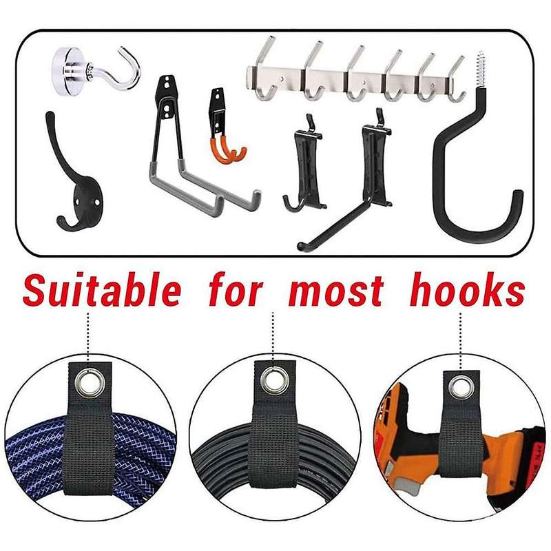 8 Pack Extension Cord Holder Organizer,Heavy Duty Hook and Loop Storage Straps, for Cables, Hoses, G