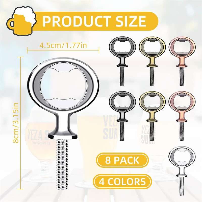 8 Pack Metal Bottle Opener Kits Stainless Steel Bottle Opener Insert Diy Bottle Opener Hardware Fla