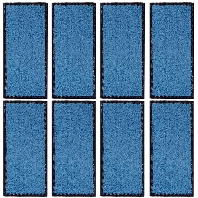 8 Pack Microfiber Wet Cloth Mopping Pads Washable Reusable Replacement for Jet 240/241 Cleaner Robot