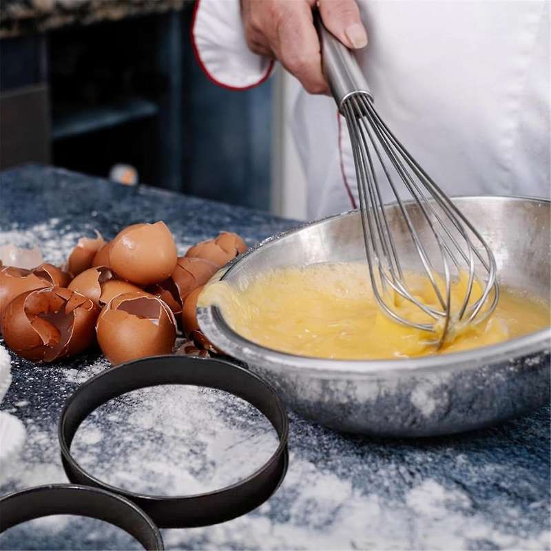 8 Pack Stainless Steel English Muffin Rings 4 Inch Crumpet Rings Nonstick Pastry Ring Mold,Egg Ring