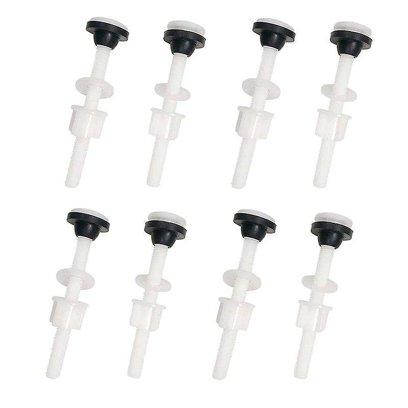 8 Pack Toilet Tank Plastic M10 Tank to Bowl Bathroom Toilet Repair Kits Fitting Screws and Seal Set