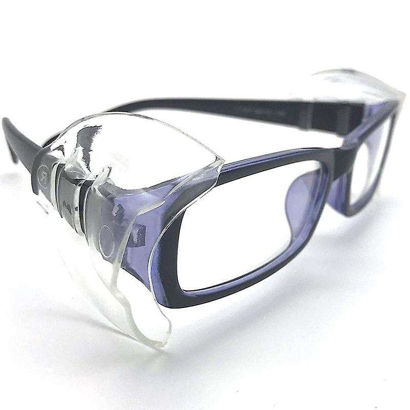 8 Pairs Safety Eye Glasses Side, Slip on Clear Side Shield for Safety Glasses- Fits Most Eyeglasses