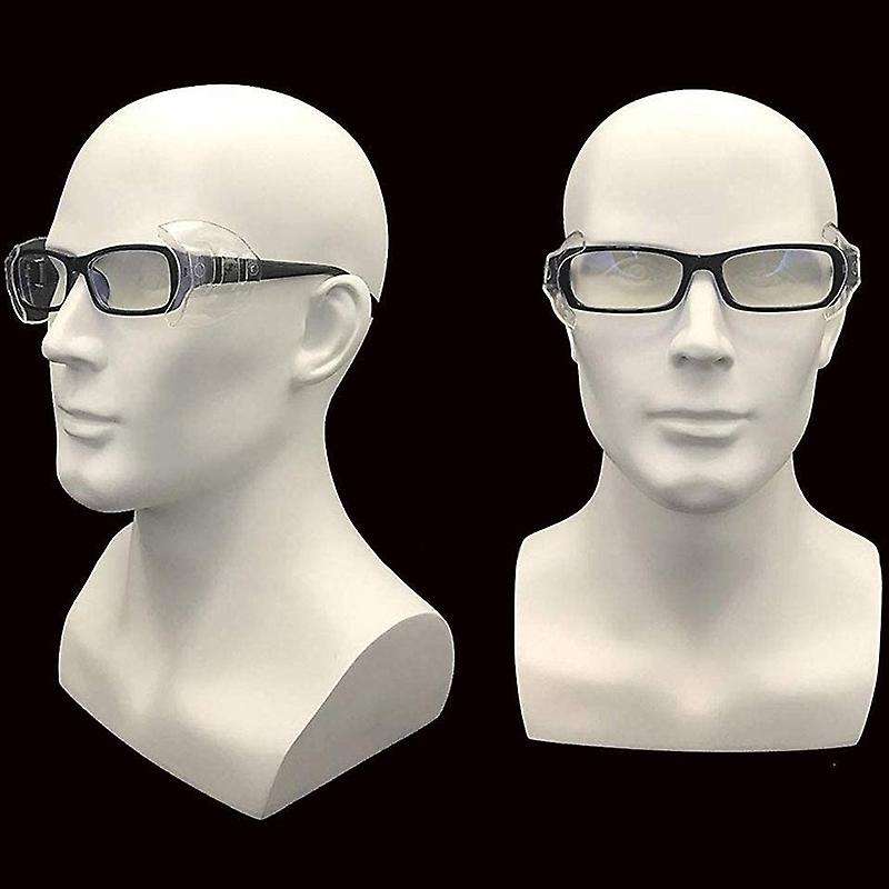 8 Pairs Safety Eye Glasses Side, Slip on Clear Side Shield for Safety Glasses- Fits Most Eyeglasses