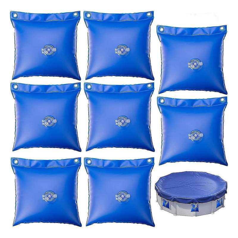 8 Pack Wall Bags for Above Ground Pool, Heavy Duty Pool Water Bag Pool Cover Weights Pool Closing Wi
