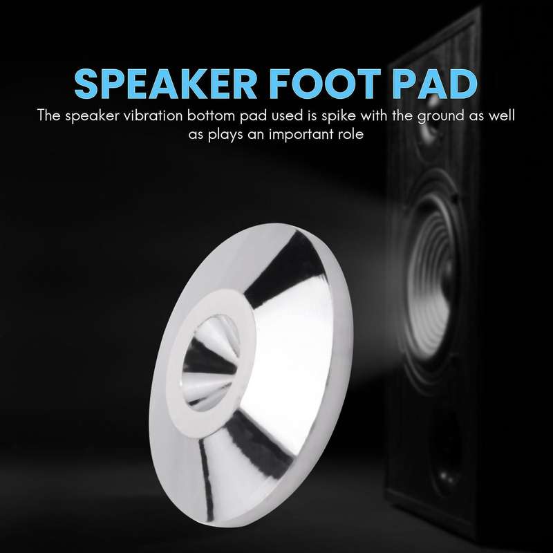 8 Pcs 25 X 4mm Universal Copper Speaker Spikes Pads Speaker Shock Base Pad Isolation Stand Feet Con