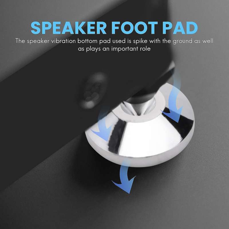 8 Pcs 25 X 4mm Universal Copper Speaker Spikes Pads Speaker Shock Base Pad Isolation Stand Feet Con