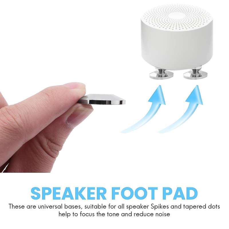 8 Pcs 25 X 4mm Universal Copper Speaker Spikes Pads Speaker Shock Base Pad Isolation Stand Feet Con