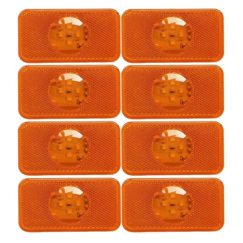 8 Pcs 24V Led Side Marker Truck Signal Side Lights for Fm Fl Truck Lights Amber 20789440 Truck Acce
