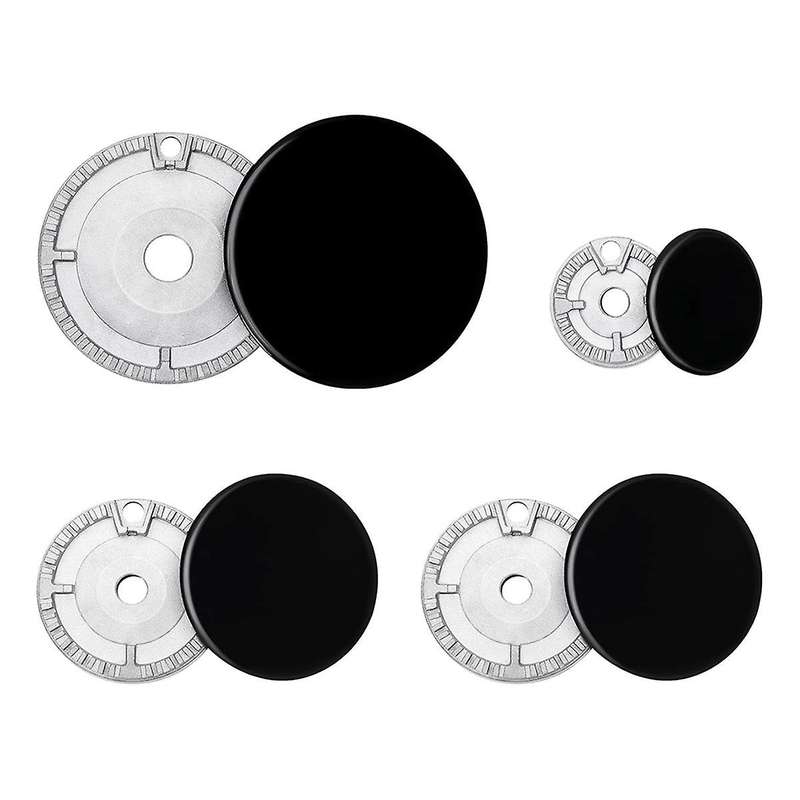 8 PCS Cooker Hat Set Oven Gas Hob Burner Crown Flame Cap Replacement Kit Fits Most Gas Stove Burners