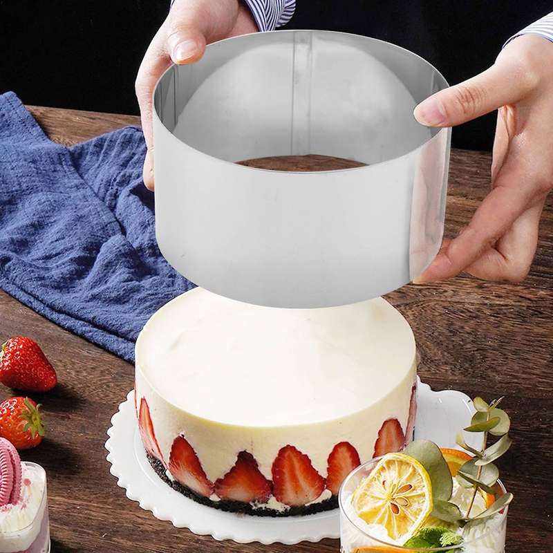 8 Pcs Cooking Ring Set,stainless Steel Cake Mold,baking Mold with Press Cover,for Cooking Crumpets/