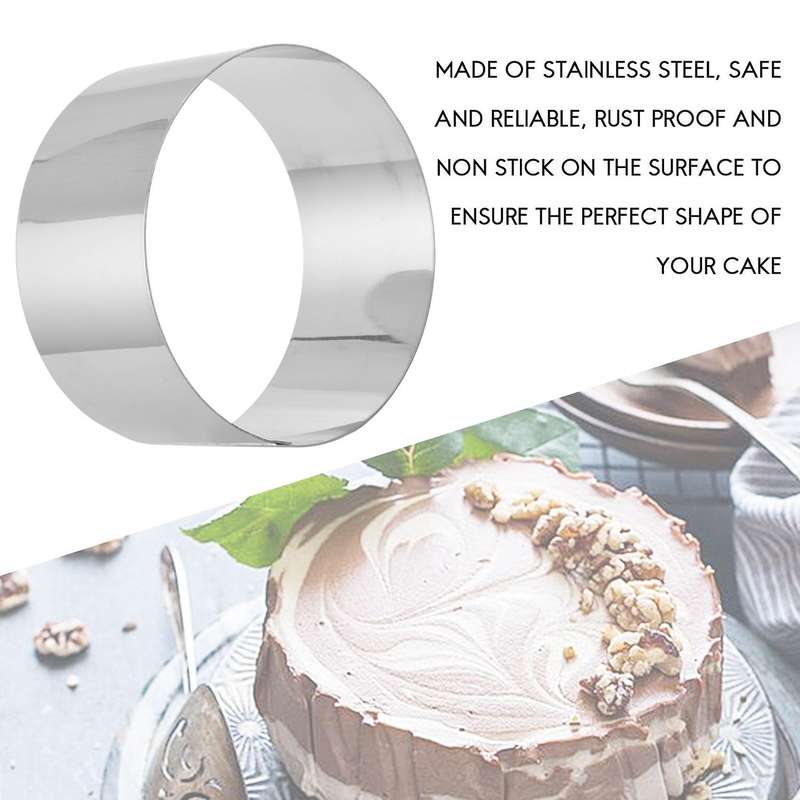8 Pcs Cooking Ring Set,stainless Steel Cake Mold,baking Mold with Press Cover,for Cooking Crumpets/