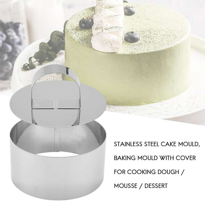 8 Pcs Cooking Ring Set,stainless Steel Cake Mold,baking Mold with Press Cover,for Cooking Crumpets/