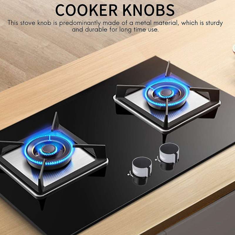 8 PCS Gas Stove Knob,8mm Cooker Control Switch Range Knobs Cooktop Knob for Kitchen Replacement Acc