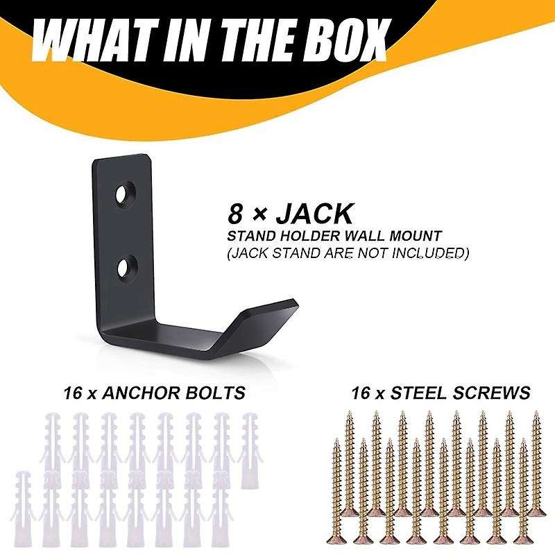 8 Pcs Jack Stands Wall Mount Organizer, Car Jack Stands Storge Rack/hanger/hook Wall Mount Heavy Du