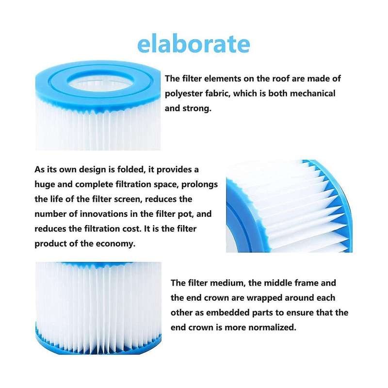 8 Pcs Replacement Pool Filter Replacement Filter for Flowclear Pool Filter Vi