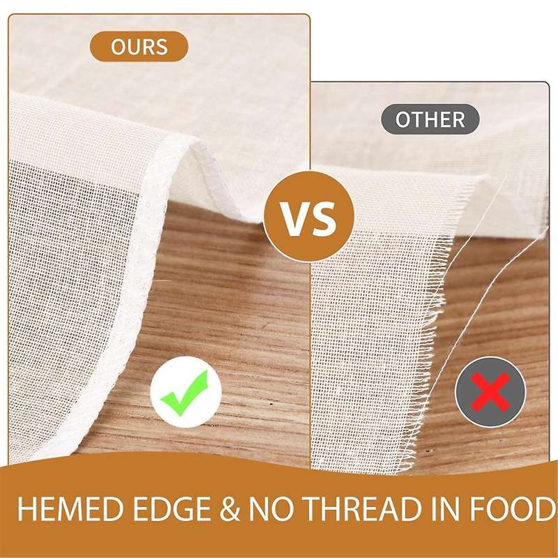 8 PCS Reusable Cheese Cloths for Straining, 20x20 Inch Hemmed Organic Cheesecloth, for Coffee Brewin