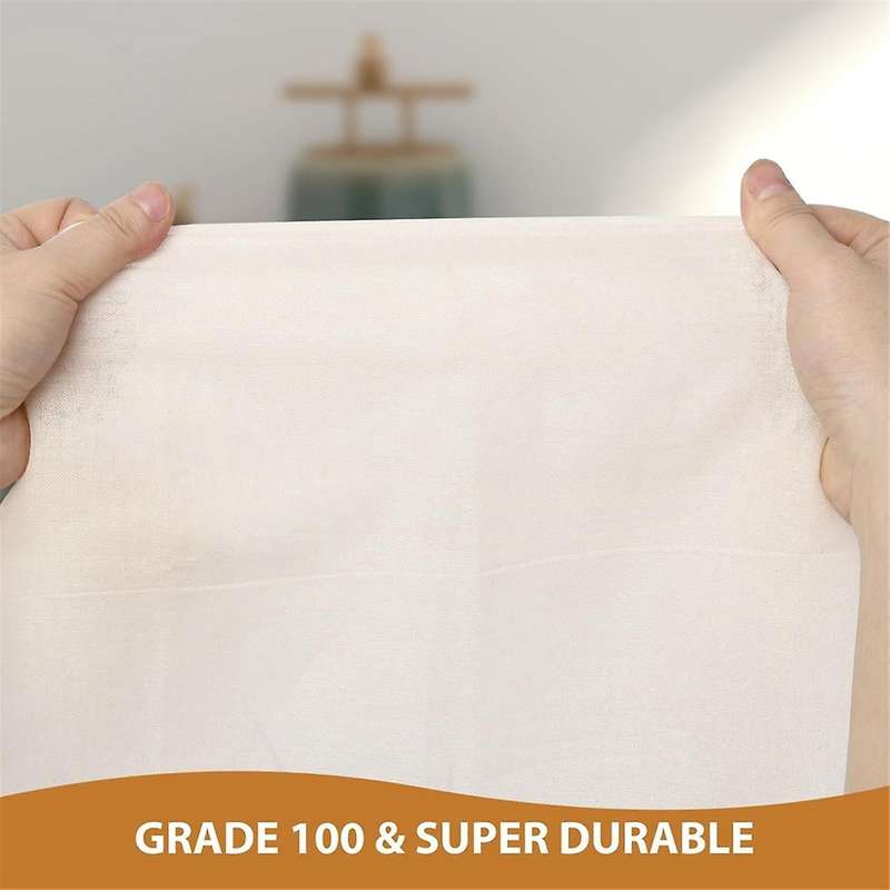 8 PCS Reusable Cheese Cloths for Straining, 20x20 Inch Hemmed Organic Cheesecloth, for Coffee Brewin