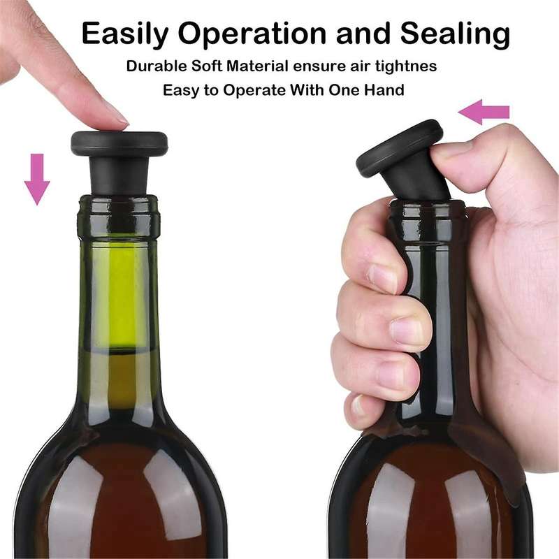 8 Pcs Silicone Wine Stopper Reusable Beer Bottle Stopper Beer Champagne Wine Storage Keep The Origi