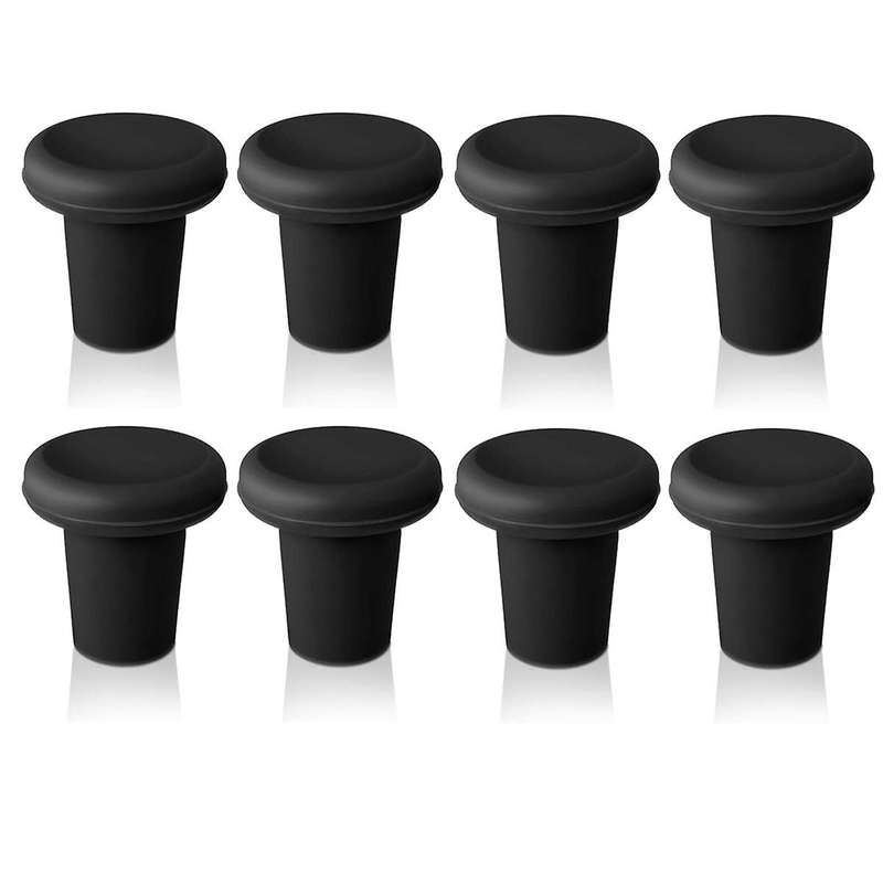 8 Pcs Silicone Wine Stopper Reusable Beer Bottle Stopper Beer Champagne Wine Storage Keep The Origi