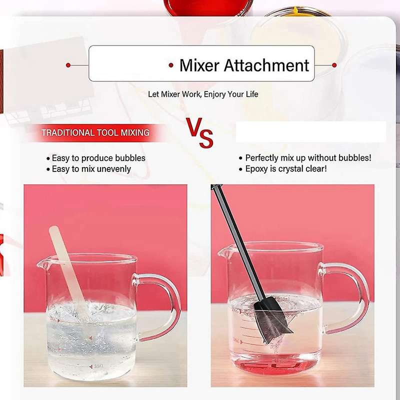 8 Pcs Resin Mixer Epoxy for Mixing Reusable Multipurpose Epoxy for Drill for Epoxy and Paint Mixer
