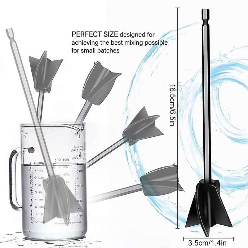 8 Pcs Resin Mixer Epoxy for Mixing Reusable Multipurpose Epoxy for Drill for Epoxy and Paint Mixer