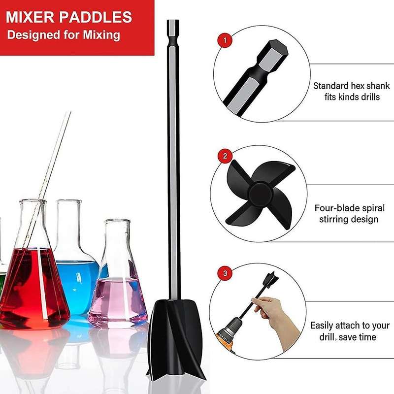 8 Pcs Resin Mixer Epoxy for Mixing Reusable Multipurpose Epoxy for Drill for Epoxy and Paint Mixer