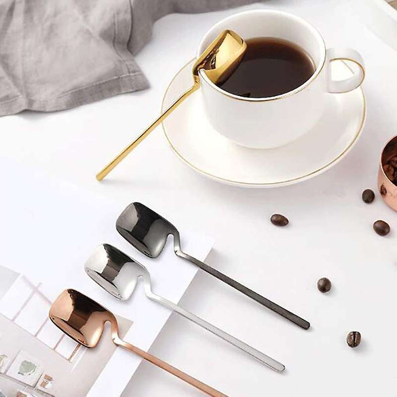 8 Pcs Stainless Steel Spoon Fork Retro Coffee Sugar Dessert Cake Ice Cream Spoons Mixing Spoon Fork