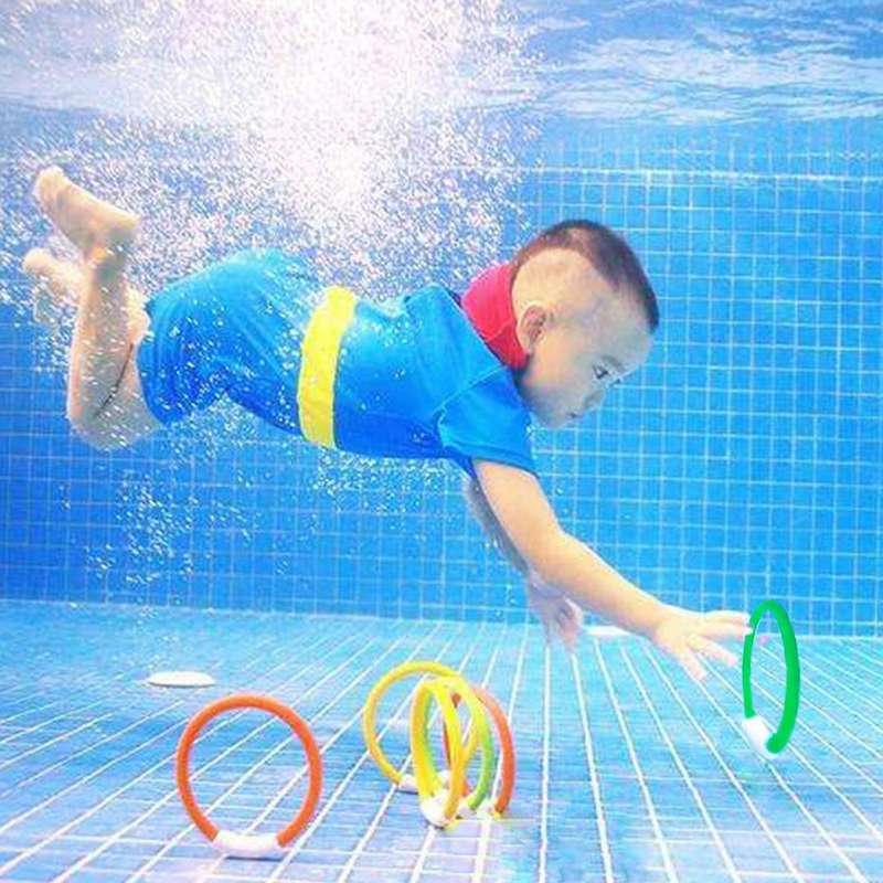 8 Pcs Underwater Swimming Pool Diving Rings, Diving Throw Bandits Toys . Training Dive Toys for Lea