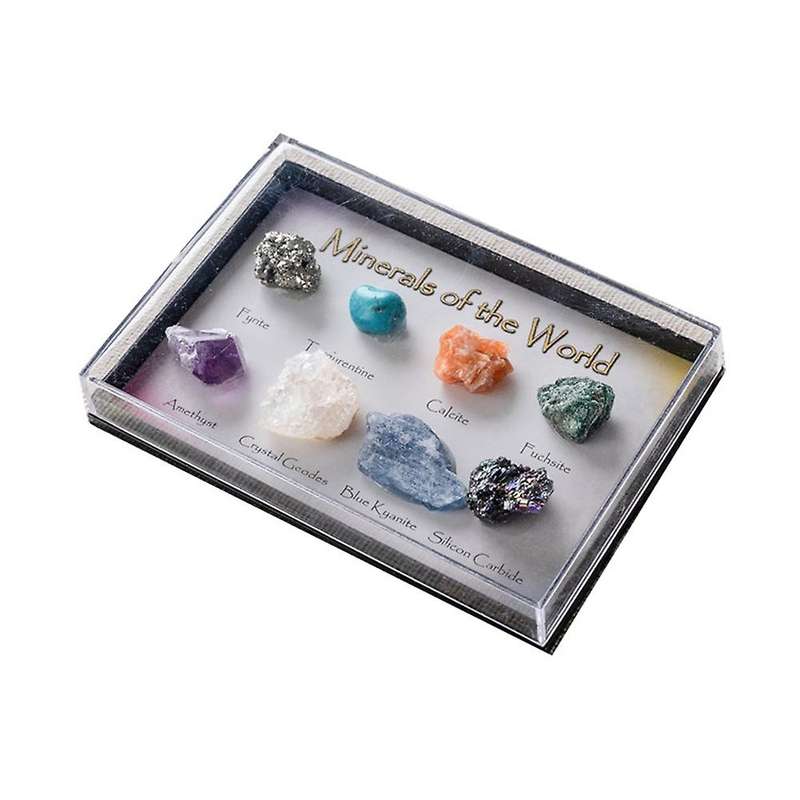 8 Pcs/Set of Stone and Mineral Natural Crystal Gemstone High Quality Healing Power Mascot Mineral Cr
