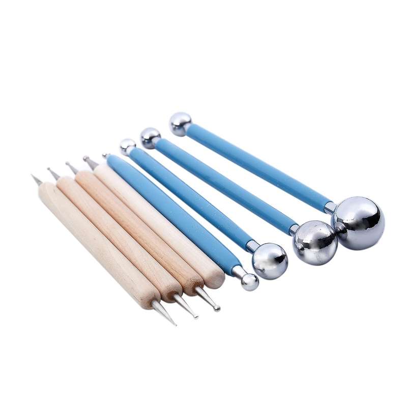 8 Piece Ball Stylus Dotting Tools for Clay Pottery Ceramics Doll Modeling Paper Flowers