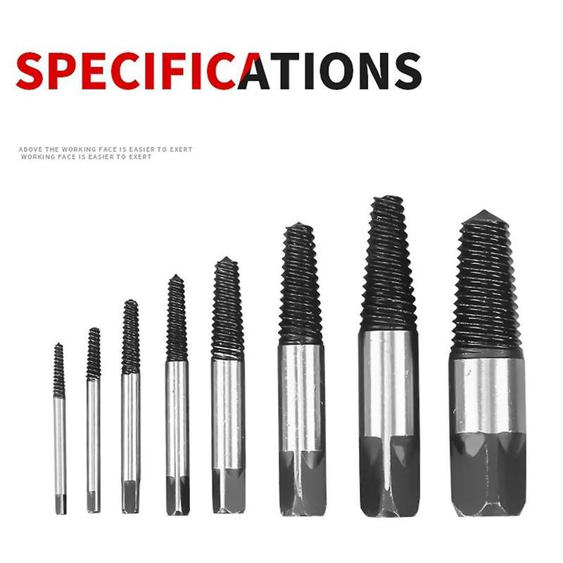 8 Pieces Of Water Pipe Broken Wire Extractor Faucet Triangle Valve Broken Thread Sliding Screw Brok