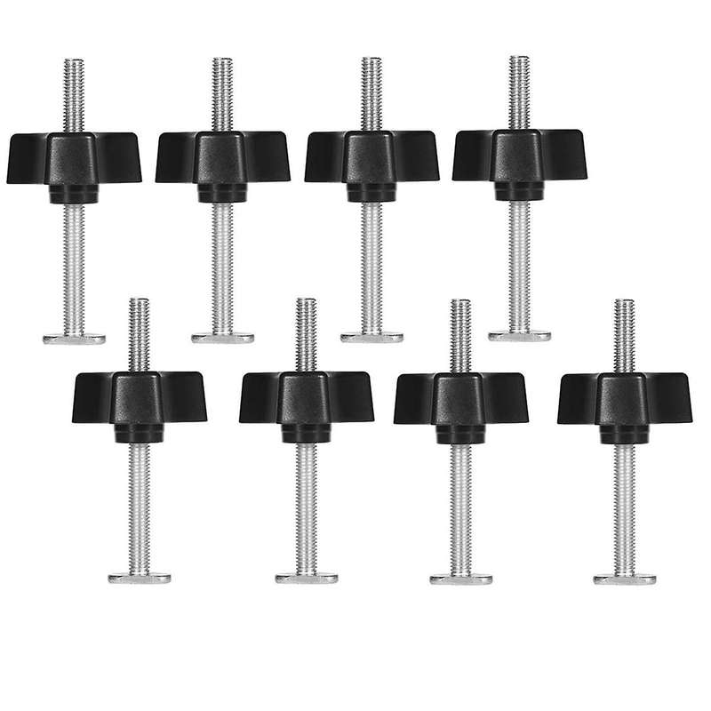 8 Set T Bolt Knob Kit, T Screw and Plastic Knob Nut - Woodworking Tool Jigs Screw Fixture, Use with
