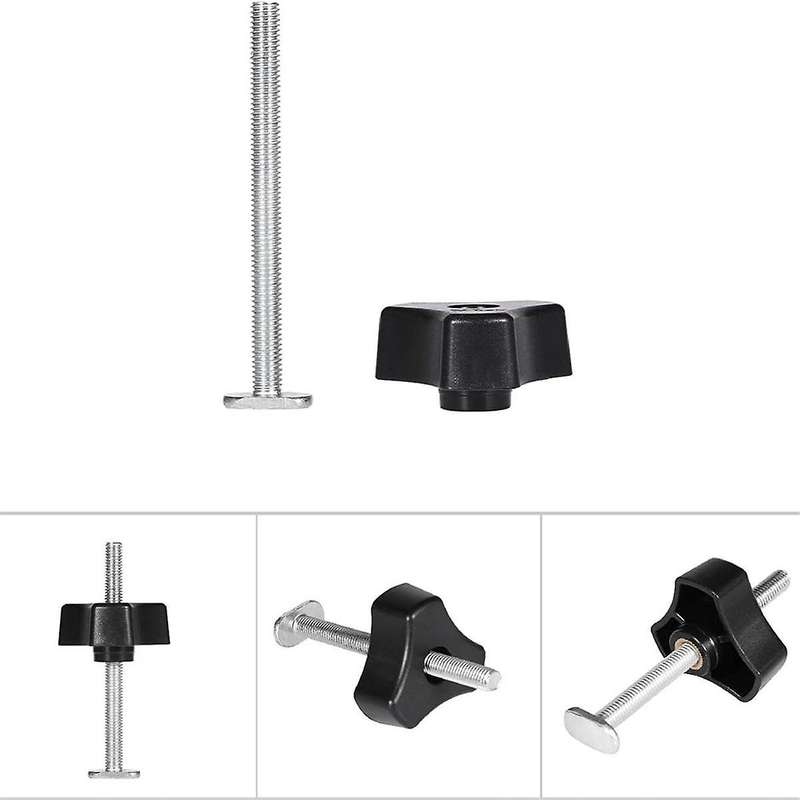 8 Set T Bolt Knob Kit, T Screw and Plastic Knob Nut - Woodworking Tool Jigs Screw Fixture, Use with