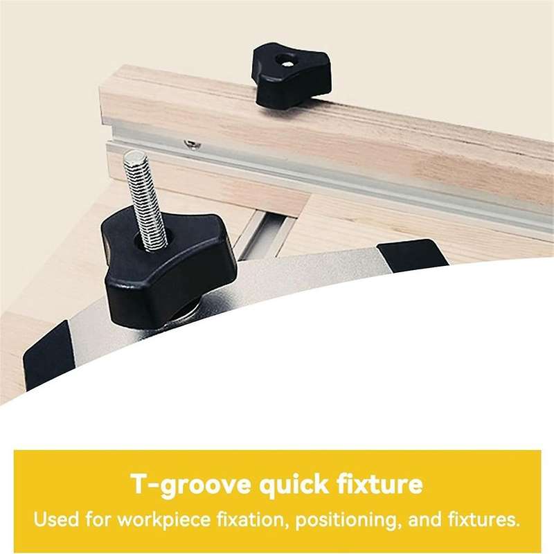 8 Set T Bolt Knob Kit, T Screw and Plastic Knob Nut - Woodworking Tool Jigs Screw Fixture, Use with
