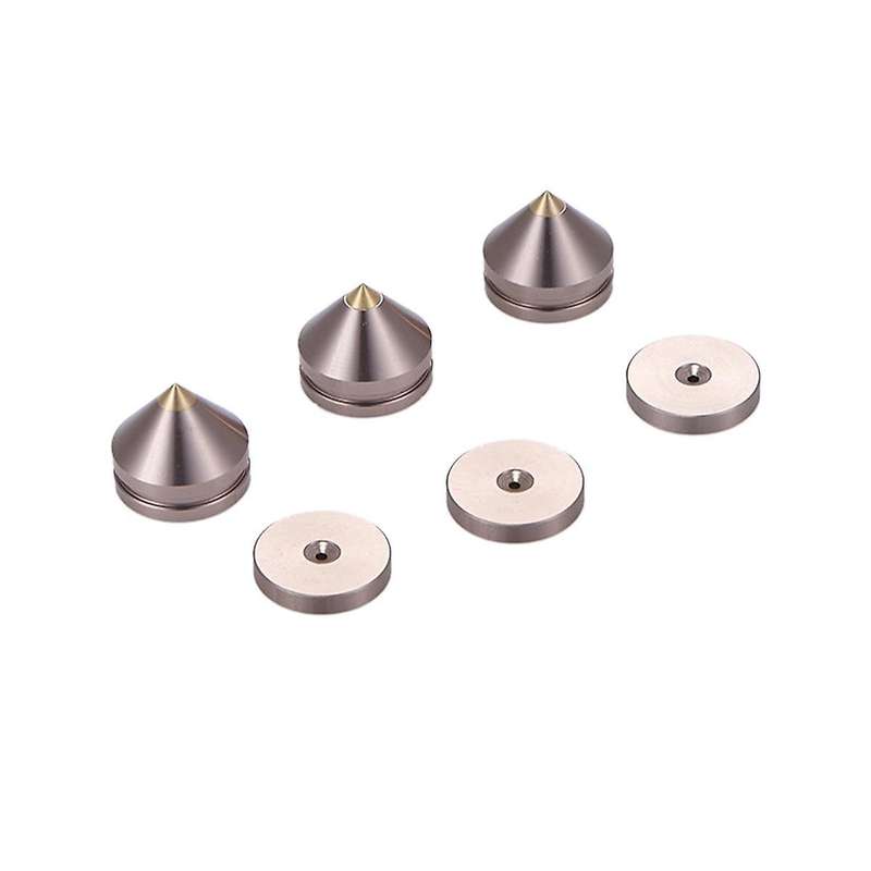 8 Set Speaker Stand Feet Foot Pad Aluminium Alloy Metal Spikes Cone Floor Foot Nail Champagne Gold