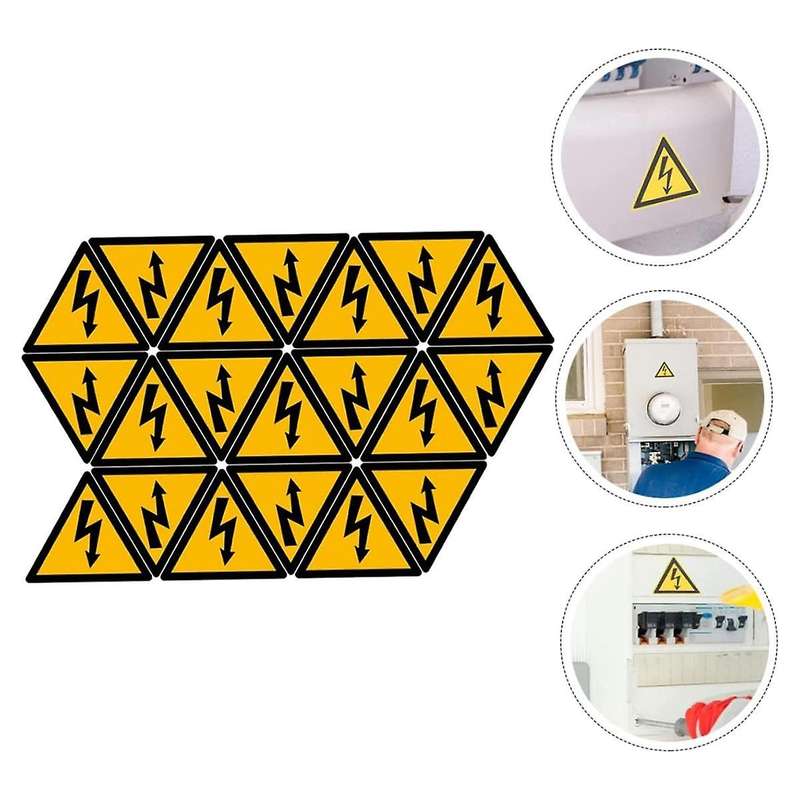 80 Sheets Labels Electric Fence Sign Label Stickers Warning Label for Safety Electric Shocks Safety