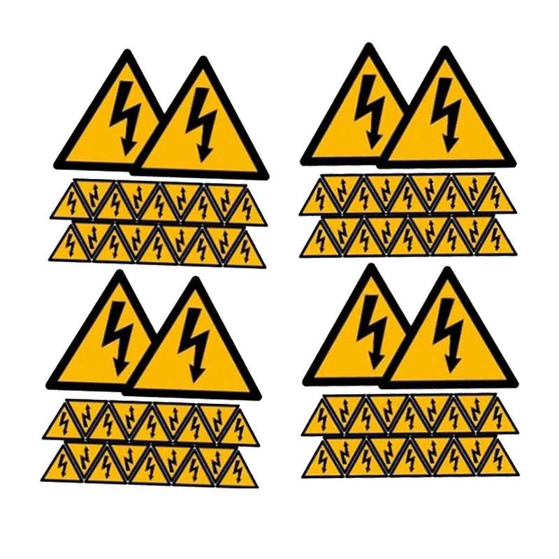 80 Sheets Labels Electric Fence Sign Label Stickers Warning Label for Safety Electric Shocks Safety